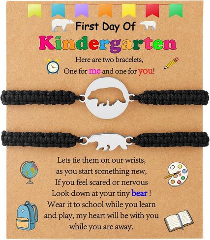 P. BLAKE First Day of School Bracelet Mommy and Me Back to School Kindergarten Gifts Matching Bracelets Set for Mother Daughter Son Girls Boys Jewelry Gifts in Kuwait