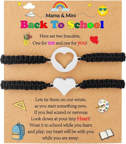 P. BLAKE First Day of School Bracelet Mommy and Me Back to School Kindergarten Gifts Matching Bracelets Set for Mother Daughter Son Girls Boys Jewelry Gifts in Kuwait