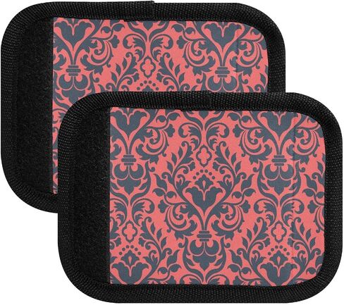 4 PC Luggage Handle Wrap Luggage Handle Covers Tags for Suitcase Bags Travel Luggage Handle Identifier Gripper Retro Flowers in Saudi Arabia