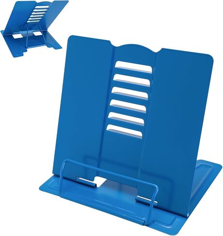 Metal Book Stand Book Holder Book Stand for Reading Adjustable Book Holder for Reading (Full Black) in Kuwait