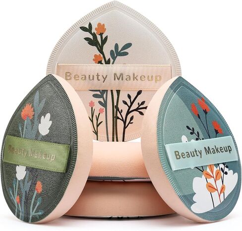 FERYES Large Teardrop Powder Puff for Powder Foundation & Concealer, Makeup Setting - Makeup Puff for Loose Powder, Cosmetics, 2 PCS in Saudi Arabia