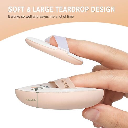 FERYES Large Teardrop Powder Puff for Powder Foundation & Concealer, Makeup Setting - Makeup Puff for Loose Powder, Cosmetics, 2 PCS in Saudi Arabia