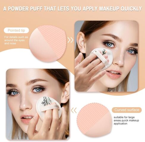 FERYES Large Teardrop Powder Puff for Powder Foundation & Concealer, Makeup Setting - Makeup Puff for Loose Powder, Cosmetics, 2 PCS in Saudi Arabia