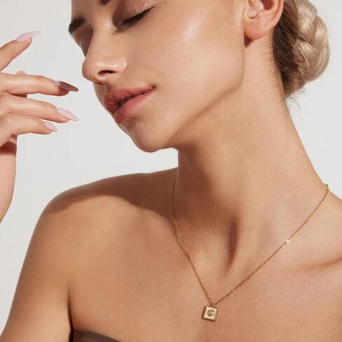 DASIQI18K Gold Titanium Steel Filled Nature Shell Rose Camellia Crown Pendant Necklace for Women Gift of Love in Saudi Arabia