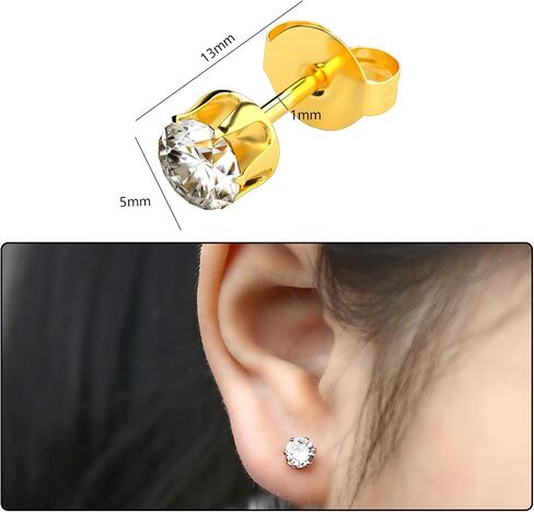 Self piercing ear hole, easy-to-use disposable ear hole puncture kit, ear piercing gun equipped with exquisite piercing earrings, very suitable for ear piercing at home in Saudi Arabia