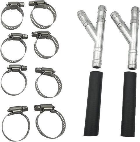 SMMS 12PCS Heater Hose Aluminum Y Connector Repair Kit 47238HP, Heater Hose Connector for Dodge Chrysler Ford Grand Caravan Journey Expedition Navigator 2008-2019, Replaces# 05058551AE 4677603AK in Kuwait
