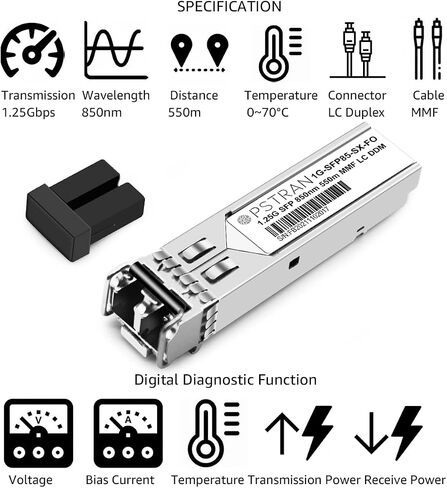 OPSTRAN 1000BASE-T SFP to RJ-45 Copper Transceiver Module for Dell Force10 GP-SFP2-1T SFP-1G-T 310-7225 407-BBOS 100m Cat5e/6 4 Pack in Kuwait