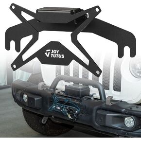 JOYTUTUS Universal Flip-Up License Plate Mount for 10" Hawse Fairlead, License Plate Holder Compatible with Pickup Truck Off-Road Car RV Bumper Winch Hawse Fairlead Front License Plate Bracket
