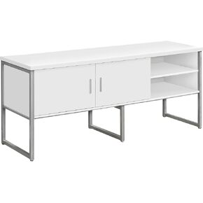 تخصصات Monarch 7727، أبواب المنزل والعمل والتخزين، White Office Credenza مقاس 72 بوصة طول، درجة تجارية فضية، 70.75 بوصة طول × 23.5 بوصة عرض × 30 بوصة ارتفاع