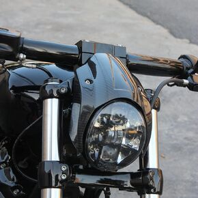 Black 100% Carbon Fiber Outer Headlight Fairing for Harley Davidson Breakout FXBR/S 2018-2022