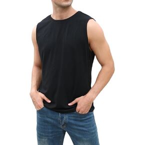 Sleeveless Tank Tops for Men Crewneck Loose Outdoor T Shirts