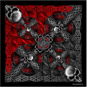 Hot Leathers Unisex-Adult Celtic Cross Bandana (Multicolor, 21" x 21")