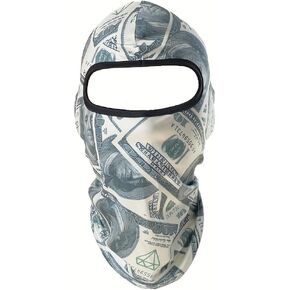 Balaclava Benjamins Face Mask UV Protection for Men Women Sun Hood Tactical Lightweight Ski Motorcycle Running Riding Black
