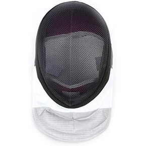 LEONARK Fencing Foil Mask Helmet CE 350N Quick Detachable Certified National Grade Masque - Fencing Protective Gear (Detachable Black, M)