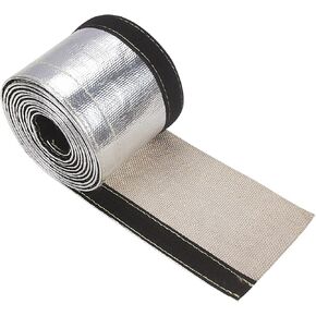 LCGP Heat Shroud Sleeve Aluminized Sleeving for Ultimate Heat Protection with Hook and Loop Closure, W: 4.17inch L: 9.8FT