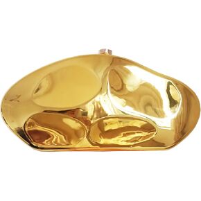 Women Acrylic Evening Bag Purse Metallic Style Clutch Purse Geometric Handbag for Wedding Cocktail Party