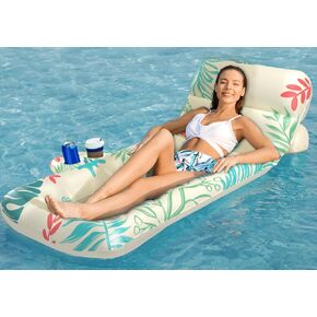Jasonwell Inflatable Pool Float Adult - Pool Floaties Lounger Floats Floating Chair Raft with Adjustable Backrest Cup Holders Water Floaty Lake Lounge Tanning Floats Beach Party Toys for Adults Kids