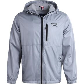 Reebok Men's Jacket - Full Zip Polar Fleece Lined Windbreaker Jacket - Weather Resistant Windbreaker Jackets for Men (S-XXL)
