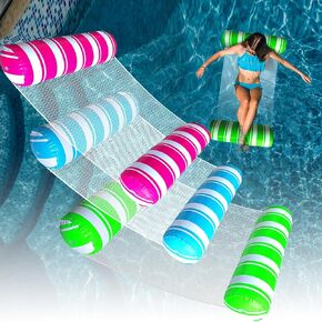 3 Pack Inflatable Pool Floats Adult Size Water Hammock,Pool Floaties Toys,4-in-1 Multi-Purpose Floats for Swimming Pool,Pool Rafts Lounge Chairs Floating,for Adults Vacation Fun and Rest in Kuwait