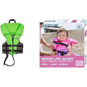 Stearns Kids Life Jacket, USCG Approved Type II Life Vest for Pool, Beach, Lake, & Boating; Comfortable Life Jacket with Heads-Up Flotation for Young Swimmers