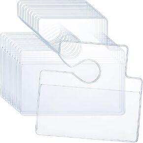 10 Pcs Clear Parking Permit Holder Parking Pass Holder Rearview Mirror Hanger Parking Permit Card Holder for Car Rear View Mirror for Car Passes Stickers Permits