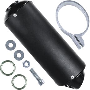 28mm 1.1" Exhaust Silencer Muffler Clamp Gasket for 50cc 70cc 90cc 110cc 125cc TRX90 ATC70 ATC200X TTR110 TTR125 KLX110 Apollo RFZ Coolster Lifa Taotao Dirt Pit Bike ATV Quad Mini Bike Black