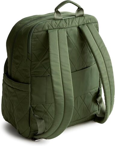Vera Bradley Women's Polyester Twill Large Bancroft Backpack, Calyx + Quill Black, One Size in Saudi Arabia