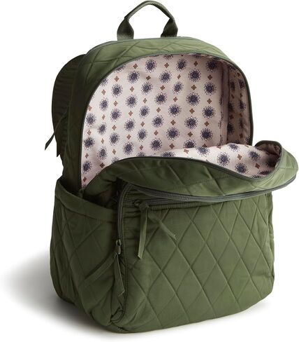 Vera Bradley Women's Polyester Twill Large Bancroft Backpack, Calyx + Quill Black, One Size in Saudi Arabia