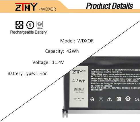 ZTHY JPFMR Laptop Battery Compatible with Dell Chromebook 3400 3100 2-in-1 5488 5493 5593 P90F Series Notebook 0JPFMR 7MT0R 7MTOR 16DPH 7T0D3 07T0D3 DN33X RDNP5 11.4V 42Wh 3Cell in Saudi Arabia