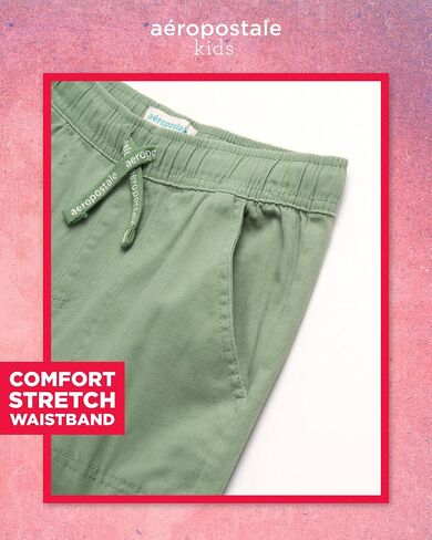 AEROPOSTALE Girls' Pants Set - 2 Piece Jersey Graphic Tee and Twill Cargo Jogger Pants - Summer Outfit for Girls (7-16) in Saudi Arabia
