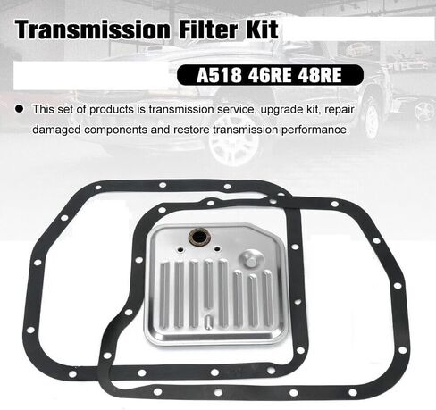 42RE 44RE 46RE 47RE 48RE Trans Transmission Oil Filter kit Compatible with DAKOTA DURANGO RAM 1500 2500 3500 VAN RAM (10-98) GRAND CHEROKEE (04-98) Replaces# 52118789 in Saudi Arabia