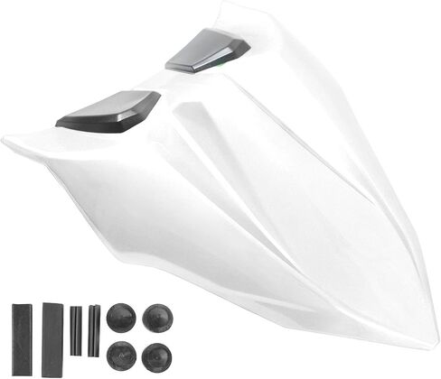 Rear Seat Cover Cowl Passenger Pillion Tail Solo Seat Cowl Fairing Compatible with Z650 NINJA 650 Accessories 2017 2018 2019 2020 2021 2022 2023 2024(White) in Kuwait