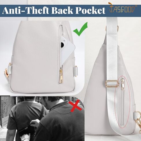 Sling Bag for Women Crossbody Leather Fanny Packs Chest Bag Fashion Sling Backpack Travel JASGOOD in Kuwait