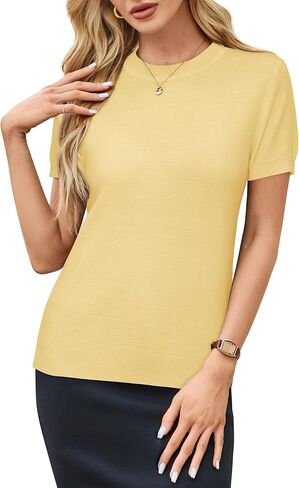 Arach&Cloz Women's Wool Blend Business Casual Loose Fit Summer Sweaters Outfits in Saudi Arabia