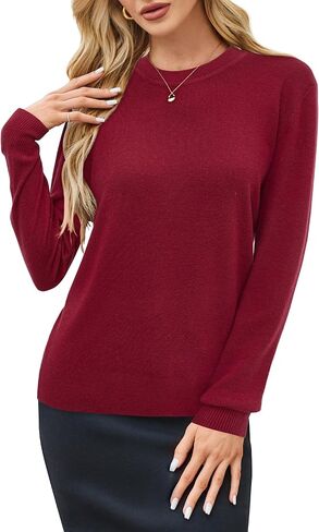 Arach&Cloz Women's Wool Blend Business Casual Loose Fit Summer Sweaters Outfits in Saudi Arabia
