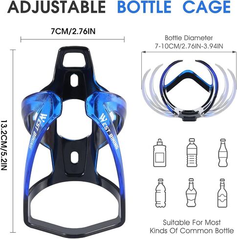 Bike Water Bottle Cage, Durable Ultralight Plastic Water Drink Holder Rack, Lightweight PC Water Bottle Holder for Bicycle, Cycling Bottle Holder Cages for MTB, Road Bike, Mountain Bikes (A) in Kuwait