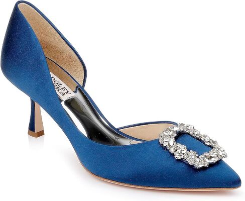 Badgley Mischka Women's Fabia II Kitten Heels with Crystal Buckle in Saudi Arabia