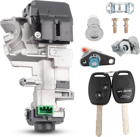 مجموعة أسطوانة قفل مفتاح الإشعال من داسبيكان متوافقة مع Honda Accord CRV FIT Odyssey Civic 2006-2011 06350-SAA-G30 35100-SDA-A71، رقاقة ID46 مفاتيح منع الحركة in Saudi Arabia