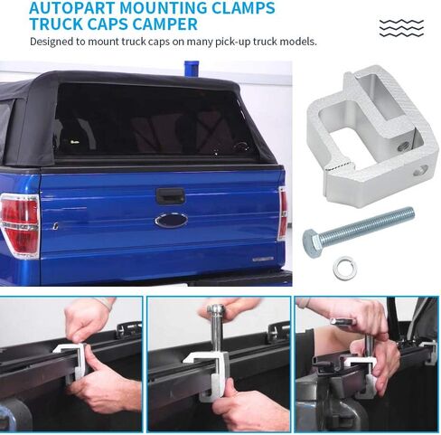 Mounting Clamps Truck Caps Topper Camper Shell Mounting Clamps Powder-Coated Replacement for Chevy Silverado Sierra 1500 2500 3500 Replacement for Toyota Tundra (4 pcs) in Saudi Arabia