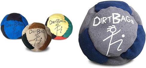 World Footbag Dirtbag Footbag 8-Panel Synthetic Suede and Sand Filled Hacky Sack Footbag | 3-Pack Assorted Color in Saudi Arabia