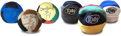 World Footbag Dirtbag Footbag 8-Panel Synthetic Suede and Sand Filled Hacky Sack Footbag | 3-Pack Assorted Color in Saudi Arabia