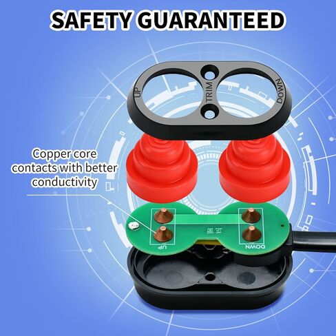 Trim Switch for Boat, Haoguo Tilt Trim Switch with IP67 Waterproof, Suitable for Fishing Boats Yachts Ships in Kuwait