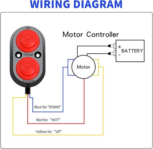Trim Switch for Boat, Haoguo Tilt Trim Switch with IP67 Waterproof, Suitable for Fishing Boats Yachts Ships in Kuwait