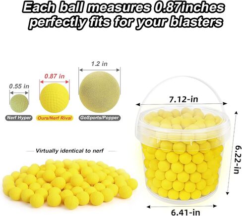 100 Rounds Refill Balls Ammo Compatible with Nerf Rival Gun, TiopLior Foam Bullet Ball Replacement Refill Pack Fit for Rival(HIR, High-Impact Rounds) in Kuwait