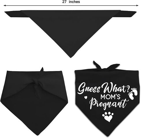 Mom&Dad are Getting me a Human, Dog Pregnancy Announcement Bandana, Pet Accessories for Dog Lovers, Gender Reveal Photo Prop Pet Scarf, Pack of 2 in Kuwait