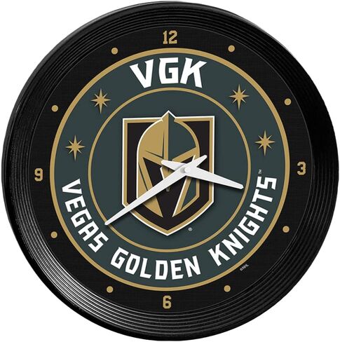 The Fan-Brand NHL Pittsburgh Penguins: Ribbed Frame Wall Clock - Sports Team Bar Sign Décor - Home Man Cave, Party Decoration - Made On Demand in Kuwait