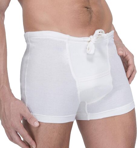 سروال داخلي بوكسر برباط مضلع مضاد للحساسية من كوتونيك للرجال الذين يعانون من حساسية الجلد والبشرة الحساسة in Kuwait