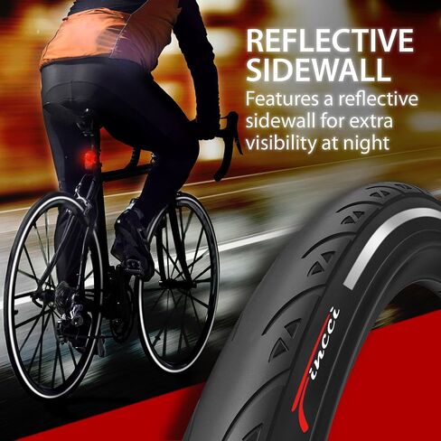 Fincci Conna Pair 700x23c Tires Road Bike 23-622 Foldable Bike Tire 60TPI with 1mm Antipuncture Protection for Cycling Racing Touring - Pack of 2 Bicycle Tires 700 x 23c in Saudi Arabia