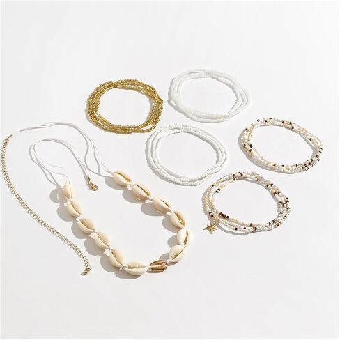Summer Beach Coloful Beads Waist Chain Jewelry Sets Multi-layered Beaded Belly Chain Sexy Bikini Sexy Shell Waist Body Chain Beads Body Accessories for Wome in Saudi Arabia