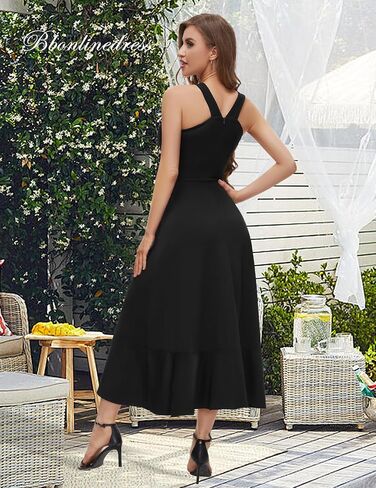Bbonlinedress فساتين نسائية لحفلات الكوكتيل وحفلات الزفاف الرسمية فستان وصيفة العروس مكشكش ماكسي هاي لو للحفلات المسائية 2024 in Kuwait